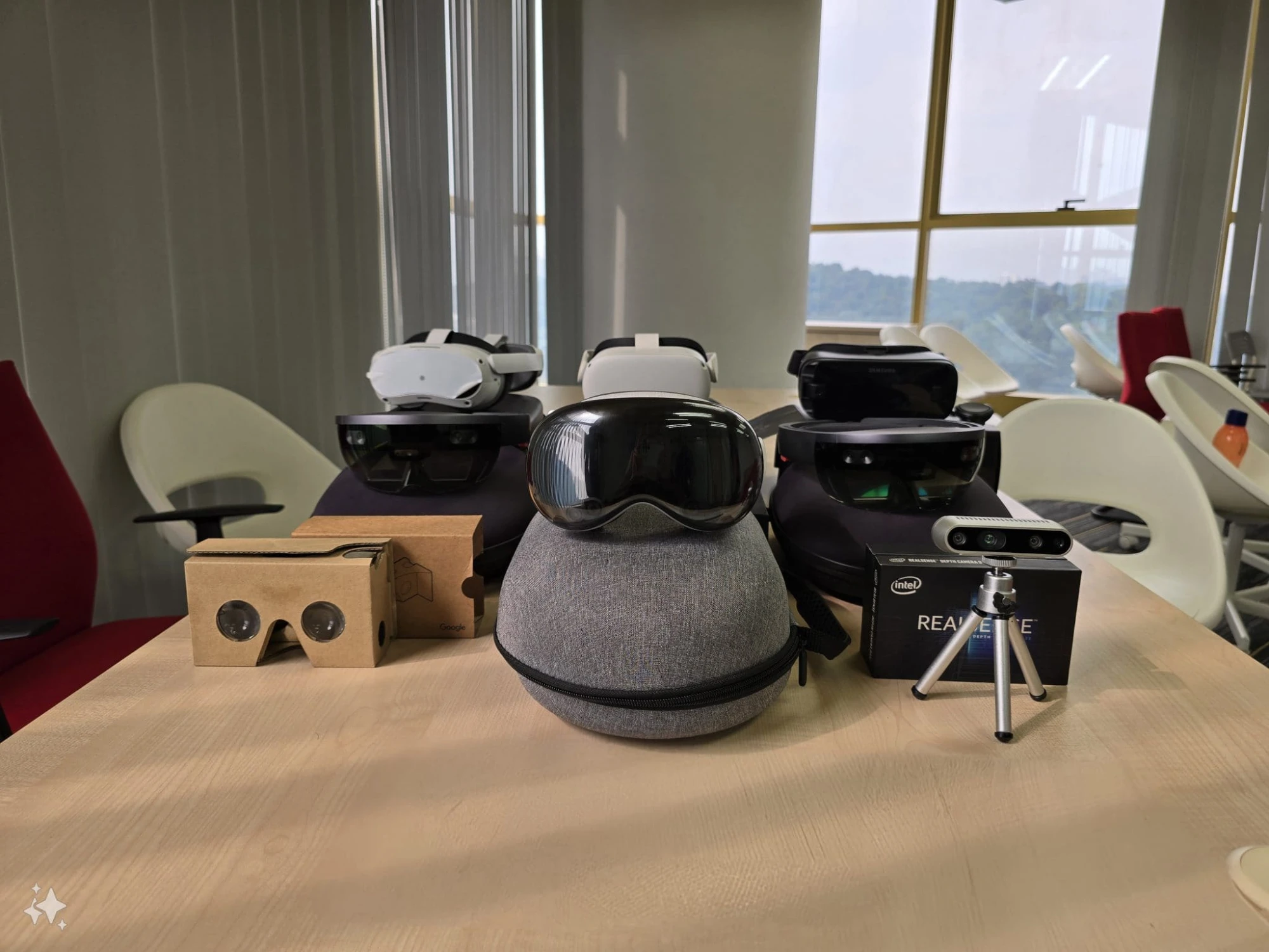 XR device lab with Apple Vision Pro, Meta Quest and more at Agmo HQ